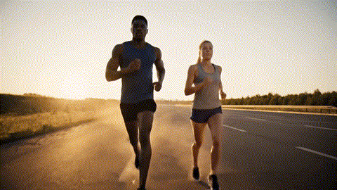 Two runners background